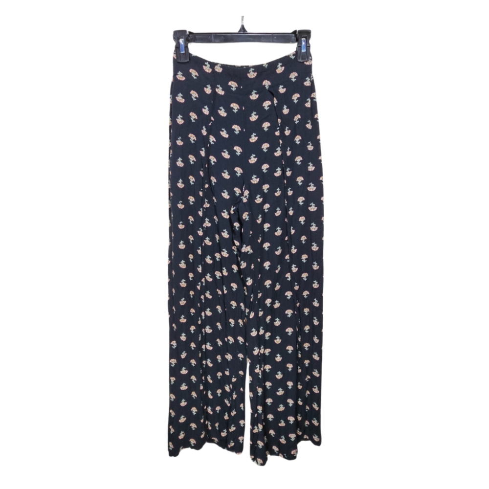 Billabong Women's SIZE S Boho Dark Floral Flyaway Pant With Elastic Waistband